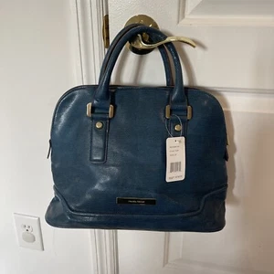 IVANKA TRUMP Blue AVA Faux Snake Skin Vegan Leather Shoulder Hand Bag $150 - Picture 1 of 18