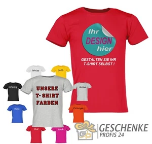 T-Shirt mit eigenem Design Personalisieren, Sprücheshirt selbst gestalten,Unisex - Bild 1 von 15