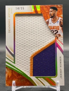 2019-20 Deandre Ayton Immaculate Jersey Number Jumbo Patch /15 GU SSP #JP-DAY - Picture 1 of 3