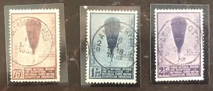 1933 Belgien 251-253 Auguste Piccard Stratosphere Balloon LH used Stamp Set - Bild 1 von 7