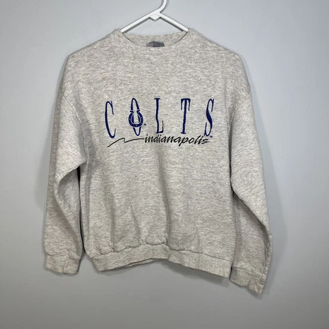 VINTAGE Indianapolis Colts Sweater Mens Medium Gray NFL Football USA Made Logo 7 Cover