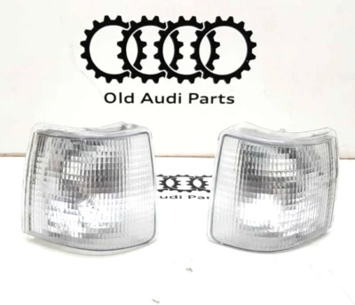 NUOVO set frecce anteriori bianche nuove Audi 80 B2 Type81 Type85 Facelift - Immagine 1 di 4