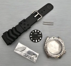 NUEVO AF SEIKO 7S26 7020 SKX171 KIT ESFERA NEGRA CAJA BISEL CRISTAL CORONA ESFERA MANECILLAS - Imagen 1 de 7