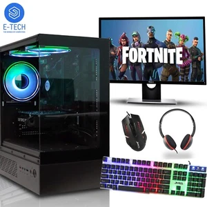 Gaming PC 24'' Bundle i5 6th Gen 16GB DDR4 1TB HDD + 480GB SSD 6GB RTX 3050 W10 - Picture 1 of 14