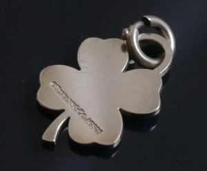 Authentic Tiffany & Co. Necklace top charm clover Sterling Silver #1475 - Picture 1 of 4