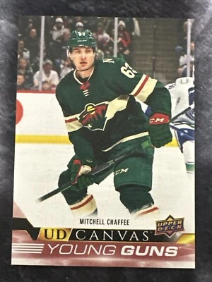 2022-23 Upper Deck UD Canvas Young Guns C220 Mitchell Chaffee Minnesota Wild - Image 1 of 2