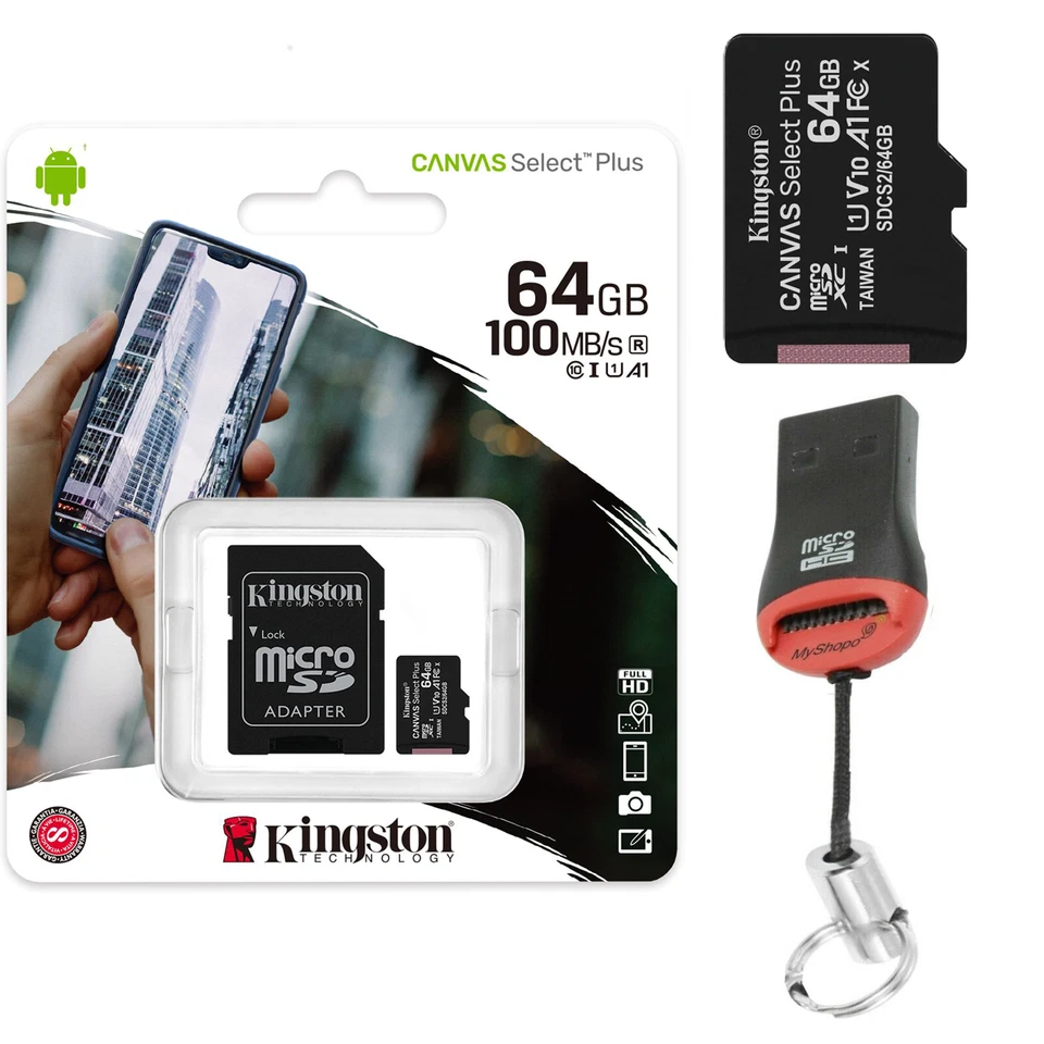 64 GB Memory Card for Oukitel C18 Pro Smartphone Kingston Micro SD Card 64GB - Image 1 of 4