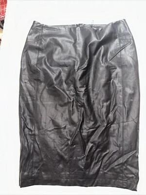 Nueva Falda Lápiz Romeo & Juliet Couture Negra Imitación Cuero Talla Mediana Foto 1 de 4