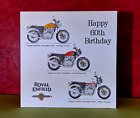 60th Birthday card _ Motorcycle_Motorbike_Blank