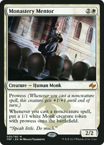 Slightly Played, English - 1 x MTG Monastery Mentor Fate Reforged - Image 1 of 1