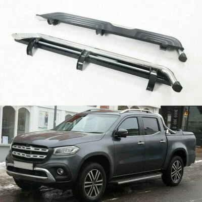 2Pcs Fits for Mercedes Benz X-Class 2017-2020 Running Boards Side Step Nerf Bars - Image 1 of 4