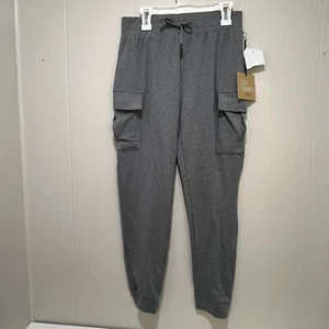 Youth Girl Gray Stretch Casual Cargo Combat Trousers Slim Fit Sport Jogger L 14 - Picture 1 of 7