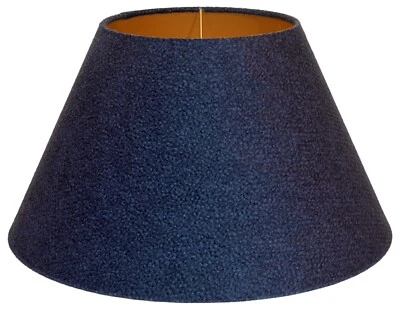 Lampenschirm Tischlampe Stehlampe Größen 25-50 E27/E14 Marineblau Golden AREZZO - Bild 1 von 4