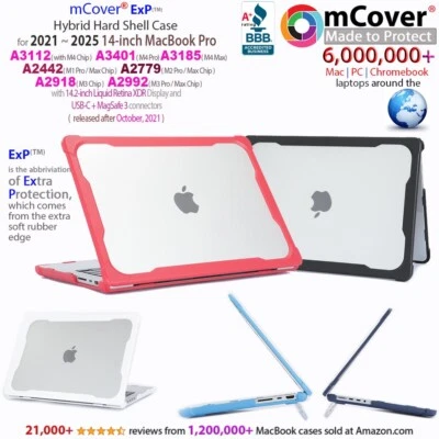 mCover Hybrid case for 14" Apple MacBook Pro A2442 A2779 A2992 A3185 M1 M2 M3 M4 - Image 1 of 4