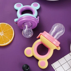 Feeding Dummy Pacifier Teethers Fruit Bite Bag Baby Food Feeder Vegetable Safety - Picture 1 of 26