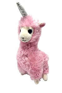 Ty Beanie Boo Plush 9" Lana Pink Glitter Llama Unicorn 2021 Stuffed Animal Toy - Picture 1 of 7