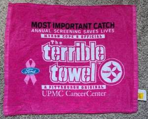 Pittsburgh Steelers Original Pink Terrible Towel Myron Cope's Official NFL - Picture 1 of 2