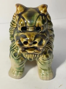 Asian Ceramic Imperial Lion green Foo Dog, 4" - Picture 1 of 5