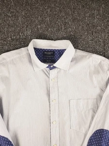 Hackett London Shirt Men 2XL Slim Fit Fine Stripe Blue - Picture 1 of 10