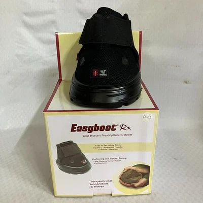 Easyboot Rx Horse Boot Size 2 Black Relief For Laminitis Navicular Lameness Care - Image 1 of 4