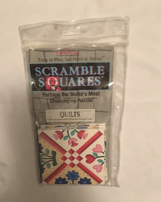 b. dazzle 1994 Scramble Squares 9 Pieces Quilts Challenging Difficult Puzzle - Image 1 of 4