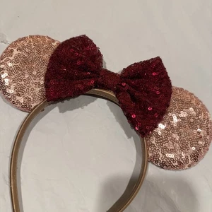 Disney Parks Weihnachten opalisierend Mickey Ohren Stirnband Neu siehe Beschreibung - Bild 1 von 8