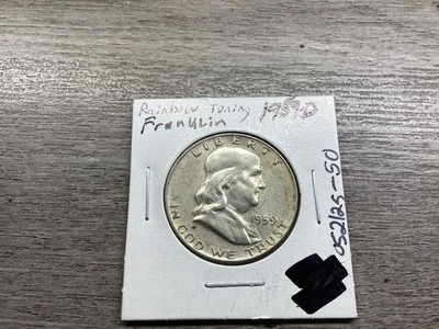 1959 D Franklin Silver Half Dollar from Denver Mint Coin 052125 50rk - Image 1 of 4