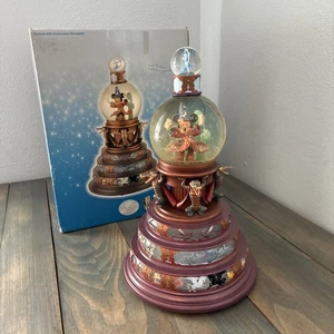 Disney Mickey Fantasia 65th Anniversary Snow Globe Large Lights Music w/Box - Picture 1 of 15