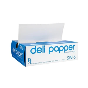 10" x 10 3/4" Interfolded Deli Wrap Wax Paper - Bild 1 von 7