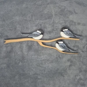 Chickadees - Wood Carving Bird On Branch - Picture 1 of 4