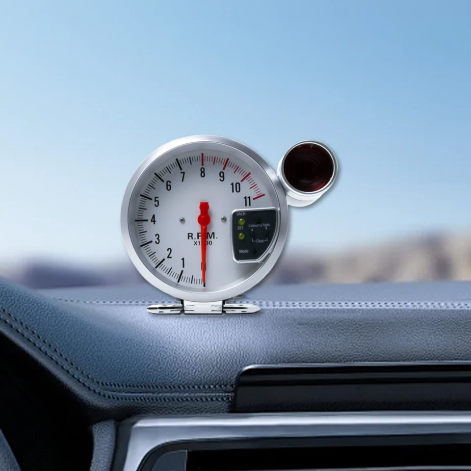 5" 12V Car Tachometer Gauge LED 0-11000 RPM Speed Meter + Shift Light Universal - Image 1 of 4