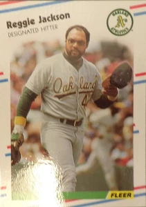 Reggie Jackson, Designated Hitter, Athletics, Fleer 1988 - Picture 1 of 3