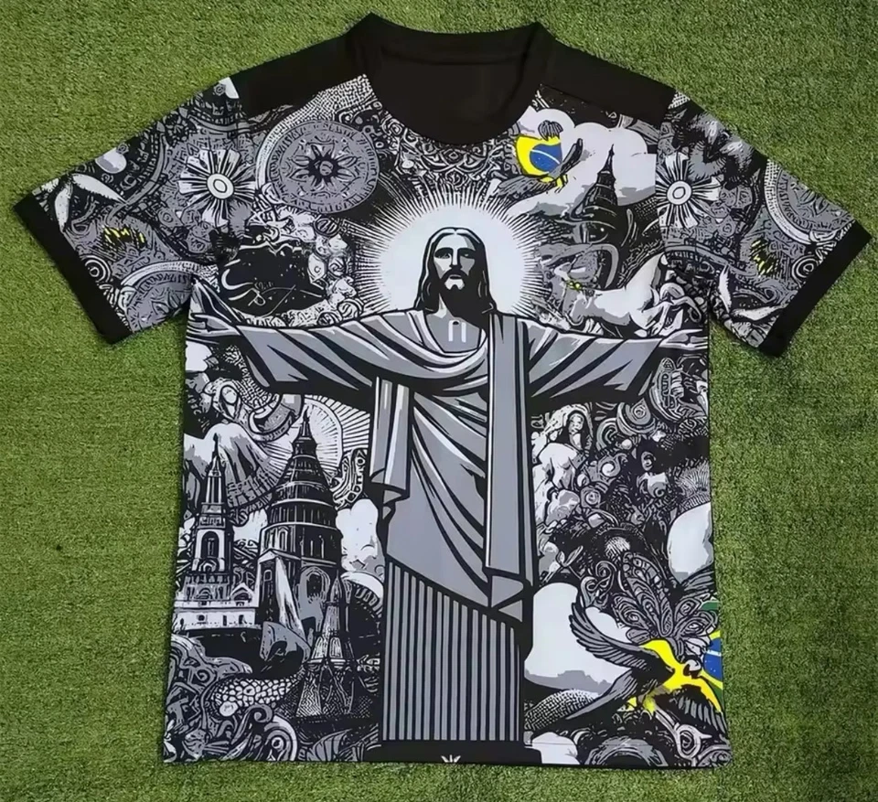 KIDZTRENDZ Summer Kids Adults Brazil Jesus Christ Redeemer Fans 3D Printed T-shirt Tops