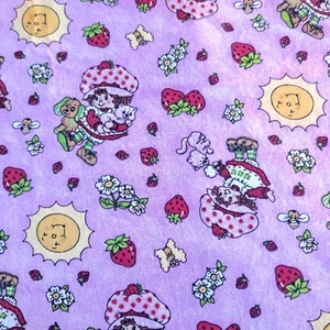2011 Strawberry Shortcake 100% Cotton Fabric 57" X42" Pre-washed - Picture 1 of 4