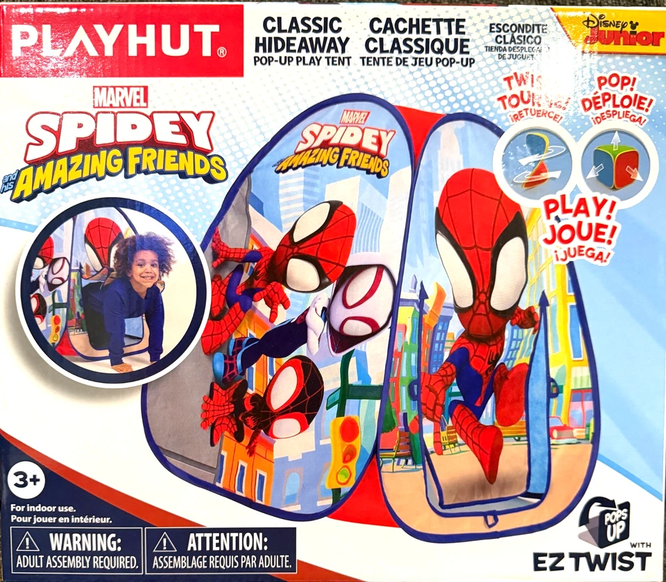 Marvel Spidey and his Amazing Friends Clásico Escondite Pop-Up Juego Tienda PLAYHUT Foto 1 de 4