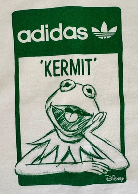 🐸 Authentic Adidas Original Disney Kermit The Frog TShirt Unisex Men Small RARE - Image 1 of 4