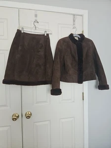 Real Sheepskin Jacket And Skirt Set Size S/M - Picture 1 of 20