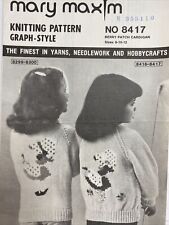 Mary Maxim Graph Style Knitting Pattern No. 8417 “Berry Patch Cardigan” Sweater