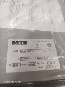 MTE Line Reactor 3 Phase RLW-004613 - Picture 1 of 3