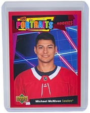 Michael McNiven 2020-21 Upper Deck Series 2 UD Portraits Rookies Red Card #P-80