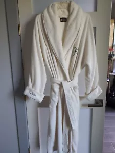 DISNEY Vintage Disneys Fashions White Terry BATHROBE One Size Grand Floridian - Picture 1 of 11