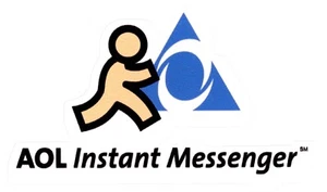 AOL Instant Messenger "AIM" Logo Sticker (Reproduction) - Picture 1 of 2