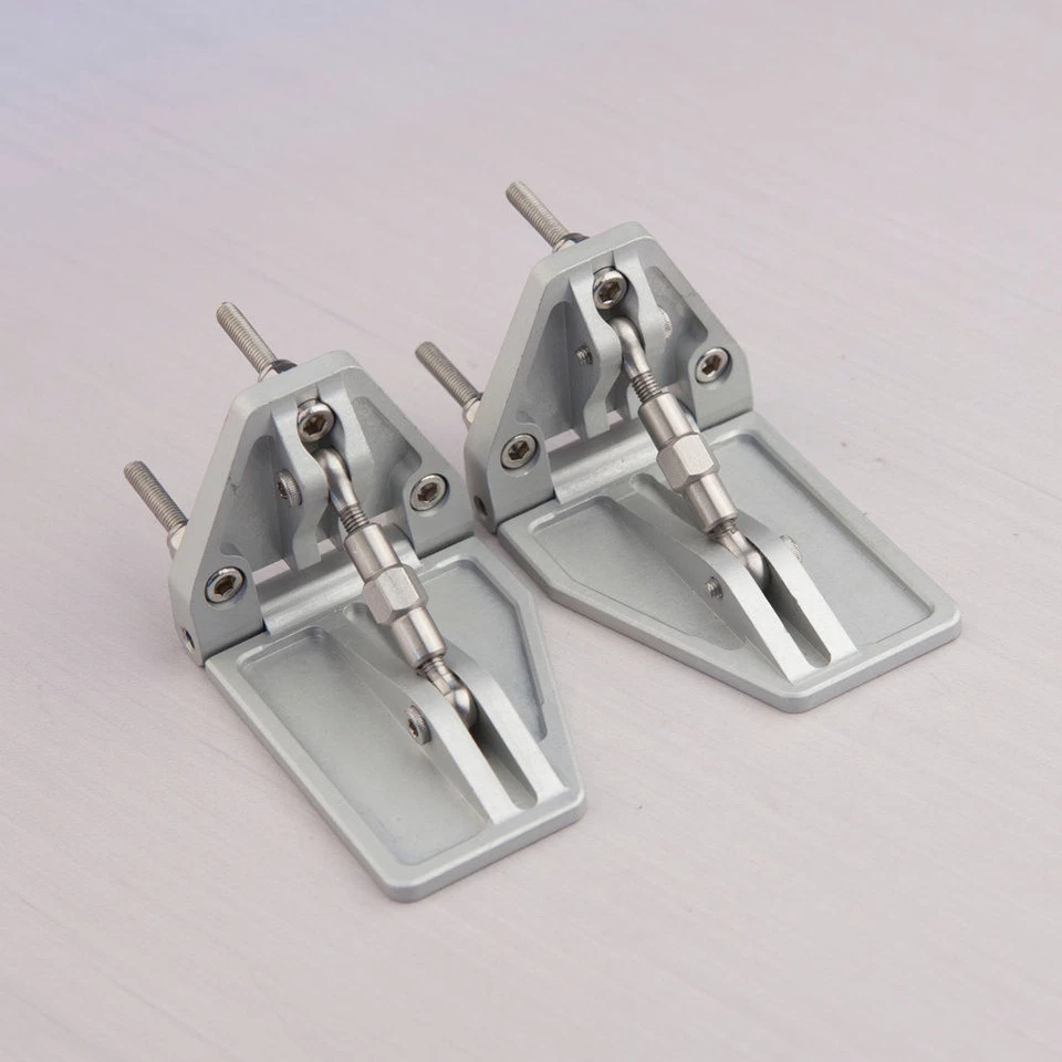 Aluminum Emulational Trim Tab Adjustable 55mmX38mm 1 Pair For RC Boat #1240 - Image 1 of 4