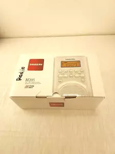 Radio impermeabile Sangean H205 AM/FM allarme meteo bianco batterie incluse funziona - Foto 1 di 9