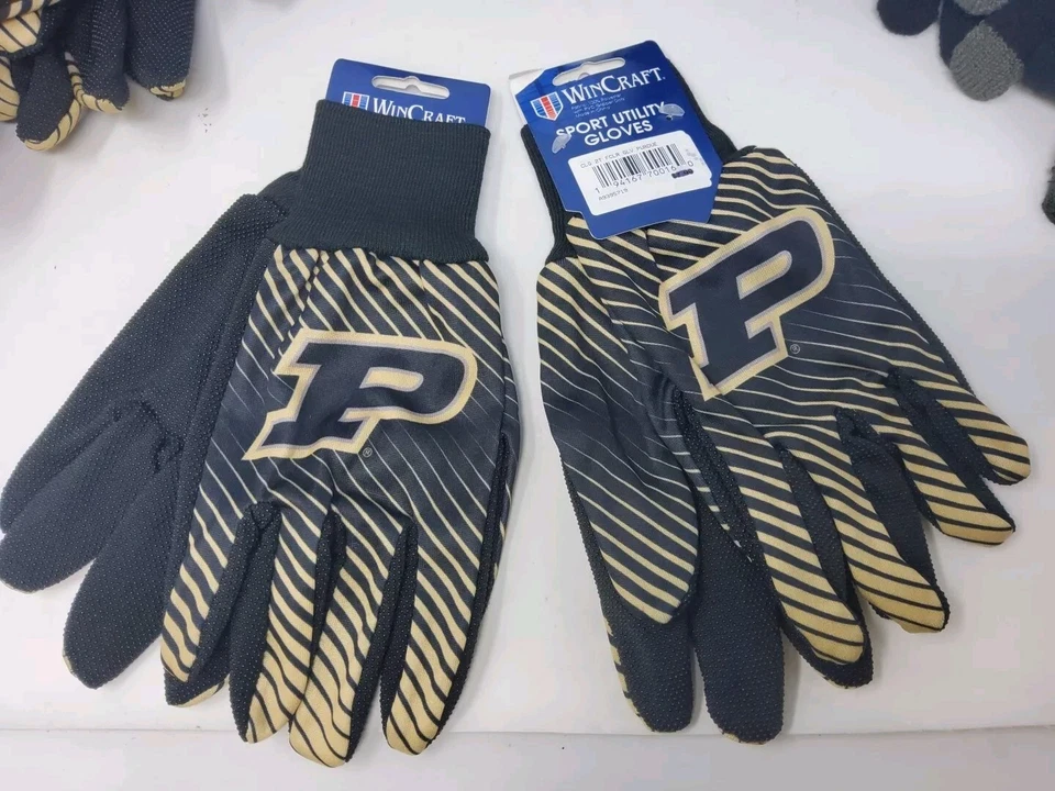 Lote de 2 PURDUE BOILERMAKERS GUANTES DEPORTIVOS UTILITARIOS PINZA PUNTOS NUEVOS WINCRAFT Foto 1 de 1