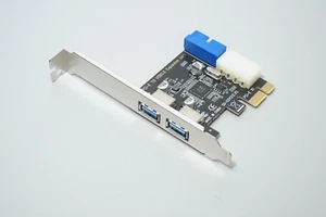 USB PCI-E Karte 2 Port PCI-E auf USB 3.0 Express Erweiterungskarte mit 19-Pin Anschluss - Bild 1 von 7