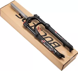 BUCKLOS 26/27.5/29 inch Bike Suspension Fork 1-1/8" Straight Disc Brake 9mm QR - Picture 1 of 15