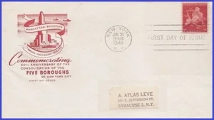 USA5 #C38 ADDR HOUSE OF FARNAM FDC Jubileo de la Ciudad de Nueva York - Imagen 1 de 1