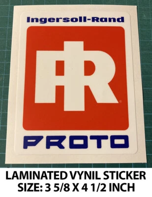 INGERSOLL RAND PROTO VINILO CALCOMANÍA PEGATINA - NASCAR DRAG RACING VINTAGE - NHRA Foto 1 de 4