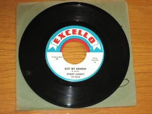 AZUL 45 RPM - ROBERT GARRETT - EXCELLO 2216 - "QUIT MY DRINKIN' "/"DO REMEMBER" - Imagen 1 de 2
